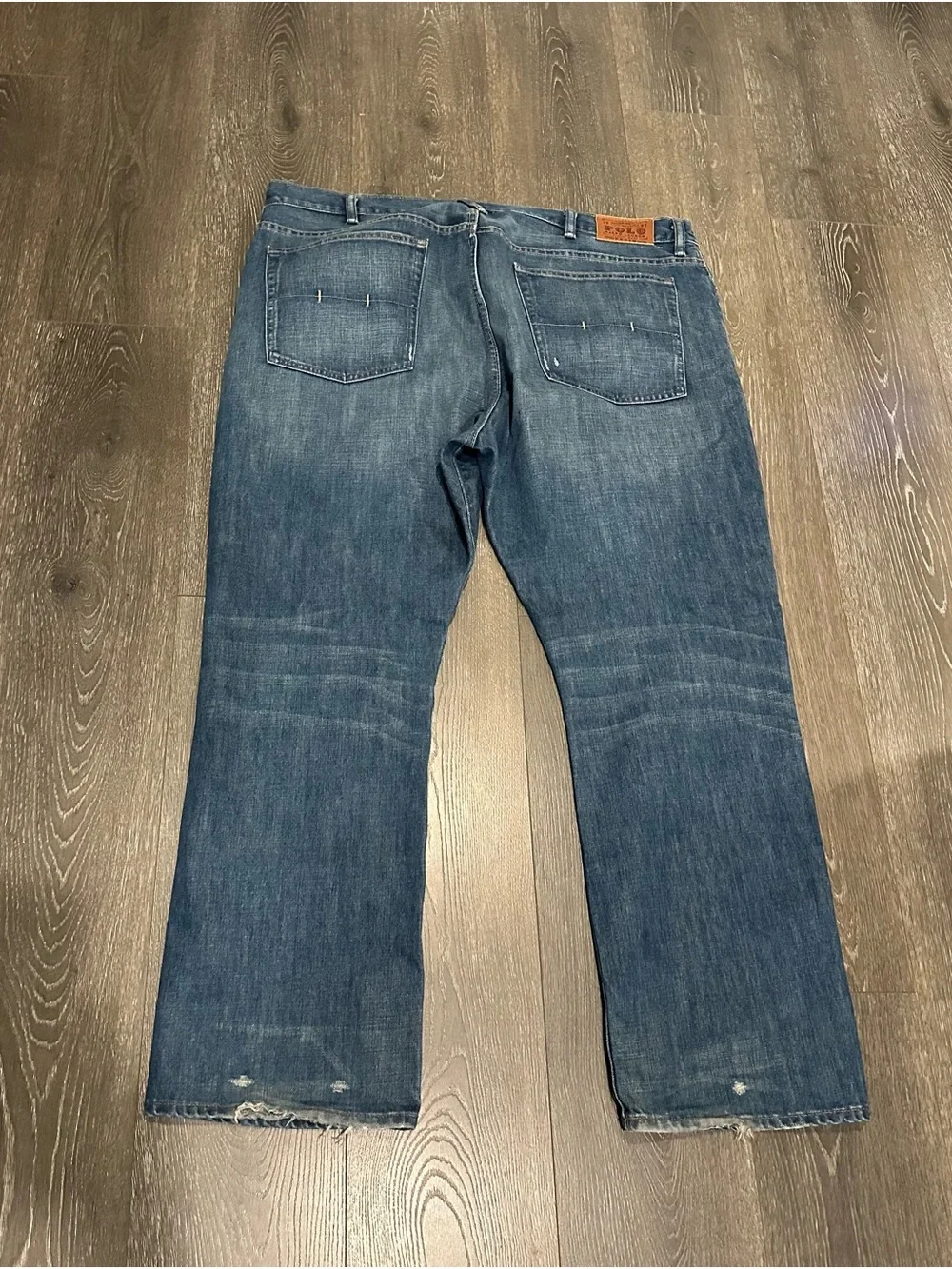 Ralph Lauren Double RL Men's Washed Blue Relaxed Jeans